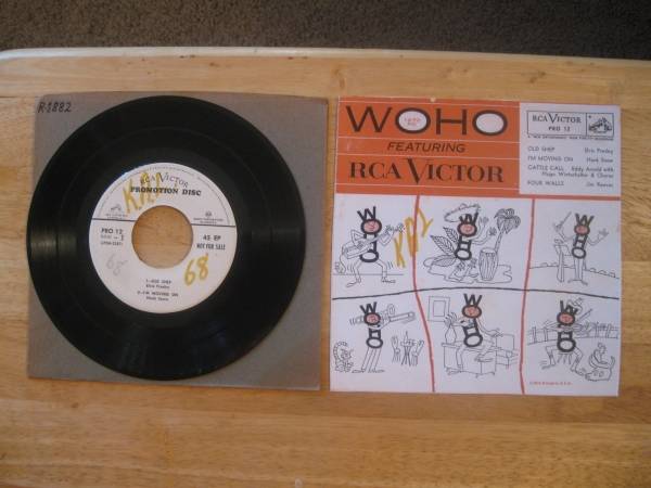 ULTRA-RARE Elvis Presley "WOHO featuring RCA Victor"  w/Sleeve PRO-12  $$$ B/V