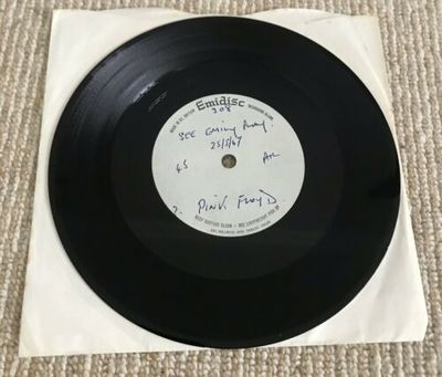 Pink Floyd See Emily Play 1 Sided 7â Emidisc Acetate 1967 Different Version 3.08
