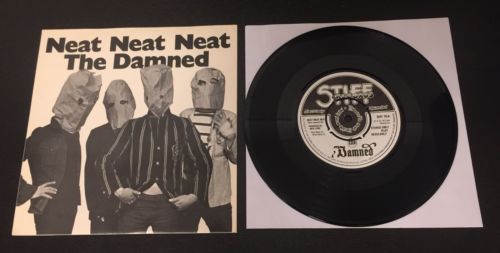 The Damned - Neat Neat Neat RARE 1977 ORIGINAL UK 7" ISLAND P/S PUSH OUT NM