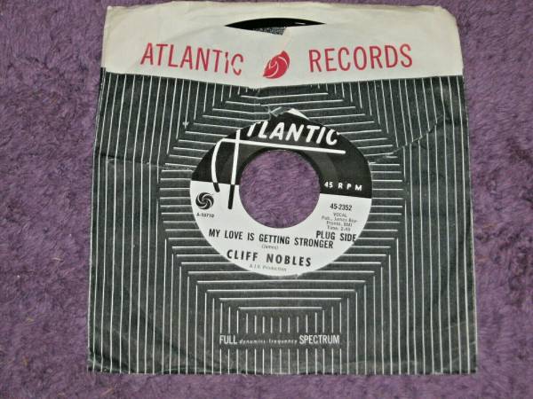 Rare N Soul 45 Cliff Nobles My Love Is Getting Stronger Atlantic 2352 Promo M Sold In New Berlin Pennsylvania Grew up in mobile, alabama; music price guide