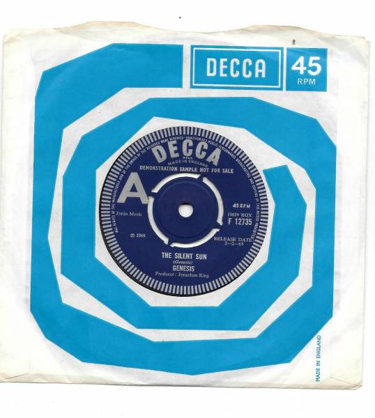 GENESIS THE SILENT SUN UK DECCA DEMO