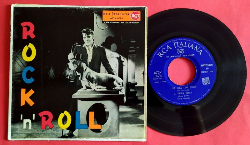 ELVIS PRESLEY (E.P. - ITALY) A72V 0074 "ROCK 'n' ROLL" (BLUE LABEL) RARE  2/1957
