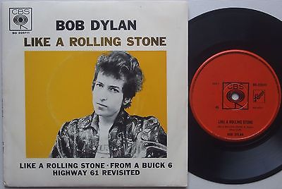 BOB DYLAN Like A Rolling Stone Ep Pic AUSTRALIA Orig '66 Vinyl 45 1st PRESS EX+