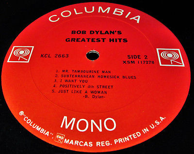 TOP M- '67 MONO LP + DAZZLING POP-ART POSTER = BOB DYLAN  '63 '66 Folk psych GEM