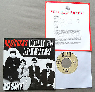 BUZZCOCKS - what do I get 7" + Sheet Punk 1978 GER | Sex Pistols KBD Damned MINT