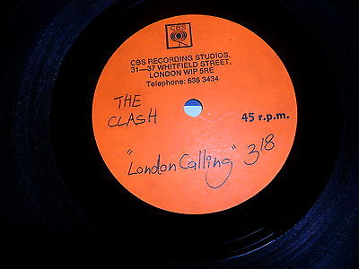 CLASH London Calling CBS 1-sided 8" acetate disc 1979 Sex Pistols Damned Punk