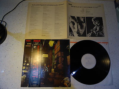 DAVID BOWIE~ORIGINAL 1972 JAPANESE ZIGGY STARDUST BLACK OBI MINT CONDITION NR !!