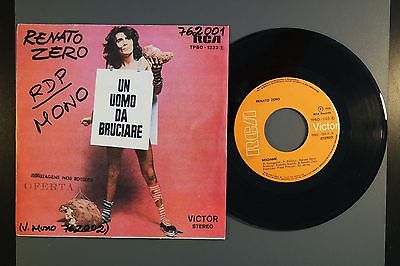 RENATO ZERO - UN UOMO DA BRUCIARE 7/45 PORTUGAL RCA. Mega RARE. EXc. cond-PROMO