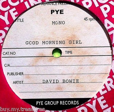 DAVID BOWIE 1966 UK GOOD MORNING GIRL PYE ACETATE MONO NEVER SEEN BEFORE ON EBAY