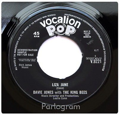 David Bowie - Liza Jane - Genuine/Historic UK 1964 *DEMO* Of His1st Ever Disc