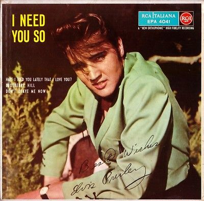 ELVIS PRESLEY • I NEED YOU SO • MEGA RARE 1960 ITALY EP RCA VICTOR 4041