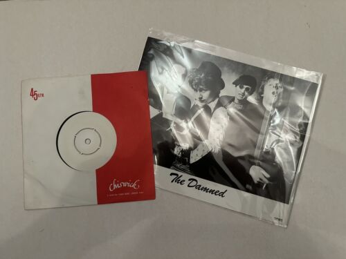 The Damned - SMASH IT UP Test Pressing White Label   Chiswick Promo Photo. Punk.