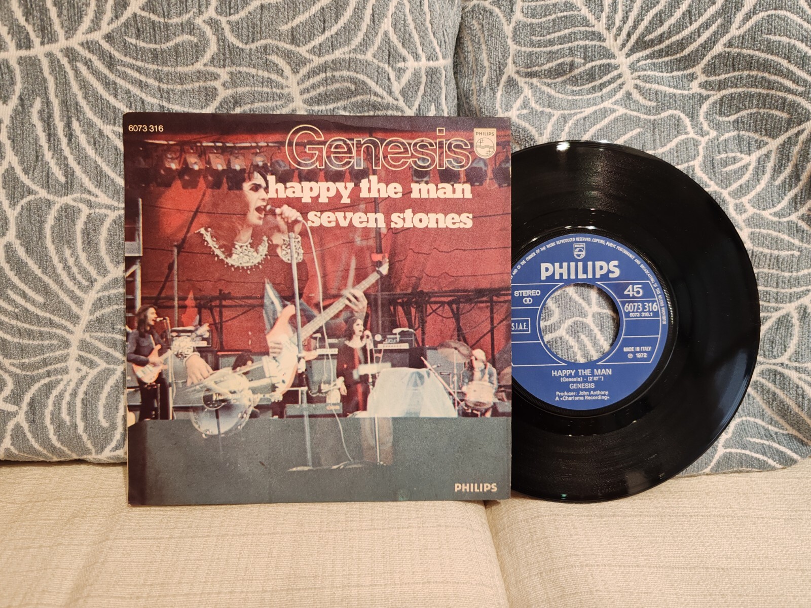 Genesis HAPPY THE MAN 7  45 ITALY I   SINGOLO 1972 PROG M/EX