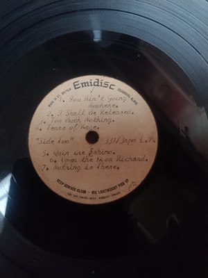BOB DYLAN/THE BASEMENT TAPES/RARE RARE  ACETATE EMIDISC 14 TITRES. UK PRESS LP