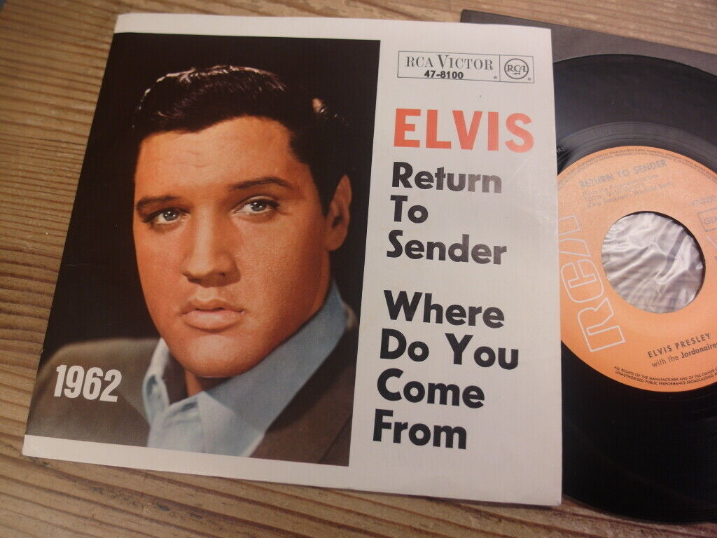 Elvis Presley Return To Sender, Jahreszahl cover 1969 megarare Rock   Roll  7 