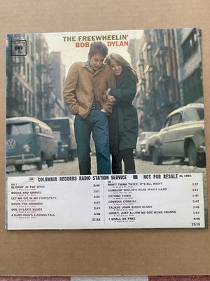 Bob Dylan Freewheelin  ORIG.  63 Mono LP White Label PROMO W/Misprint Time Strip