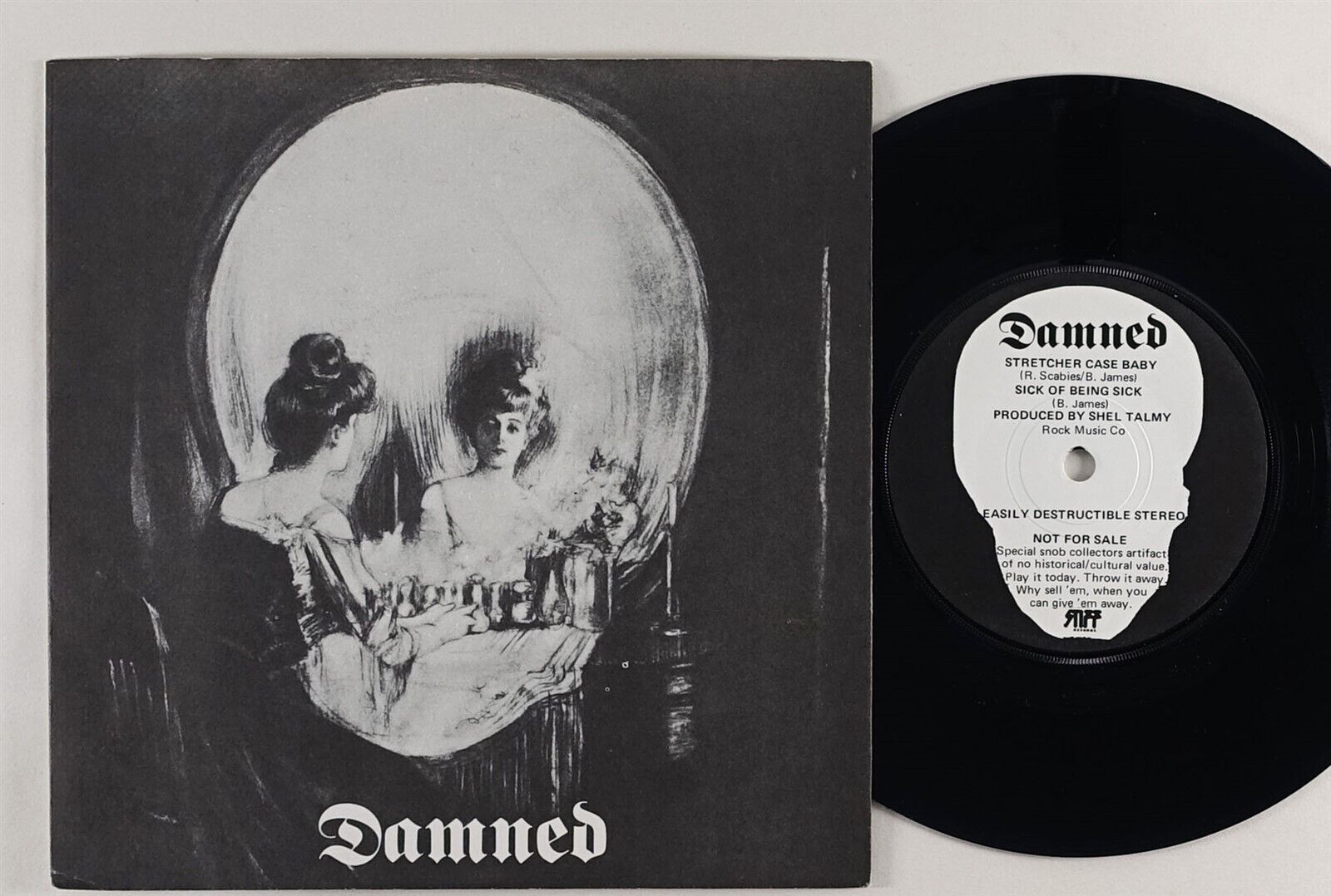 Damned  Stretcher Case Baby  Rare Punk 45 Stiff UK Original 1st Pressing HEAR